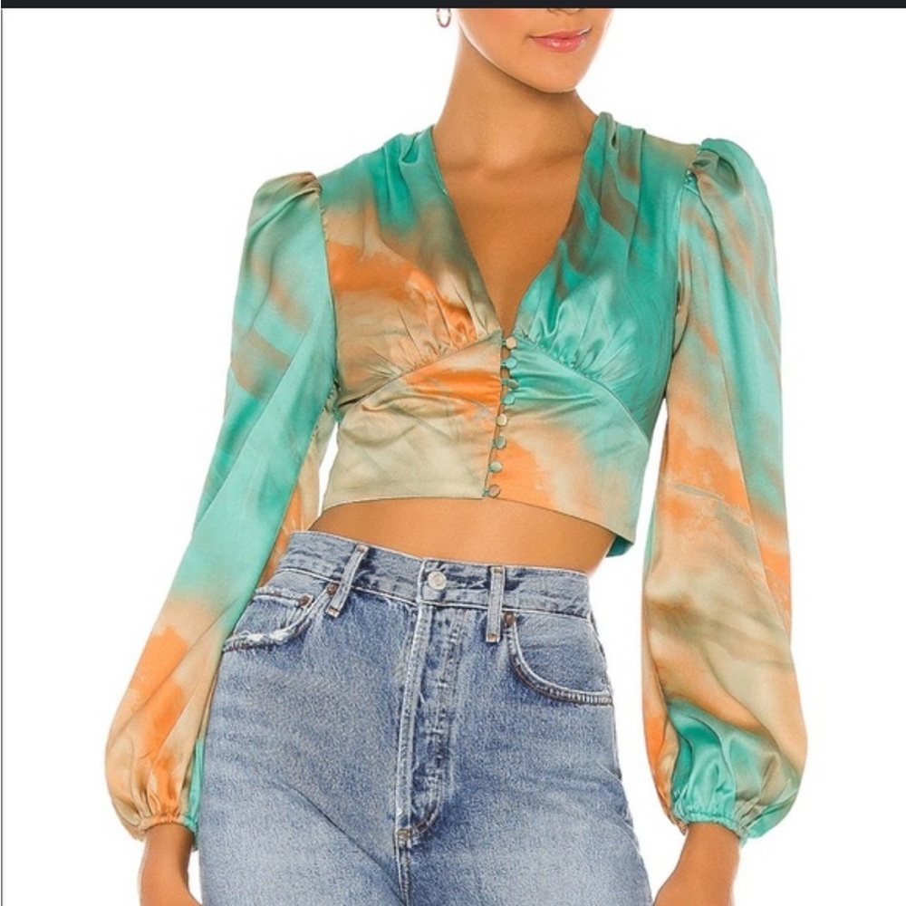 Top silky colorful